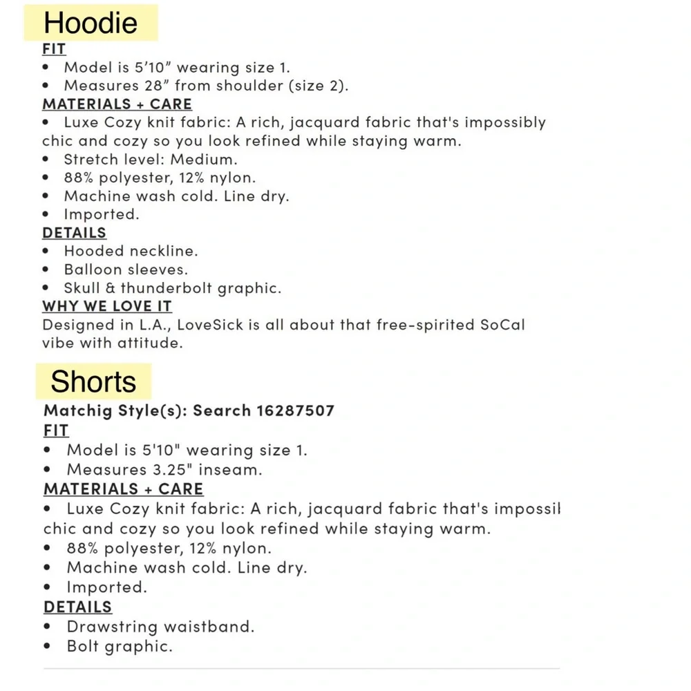 TORRID Luxe Cozy Lovesick Sweater Hoodie & Shorts Set Neon Yellow - Picture 9 of 9